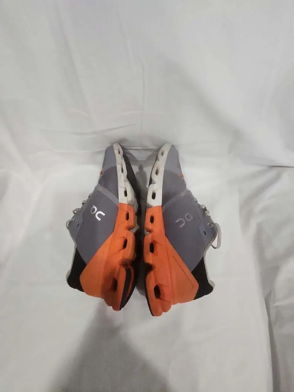 On Cloudflyer Grey and Orange Men's Running Shoes